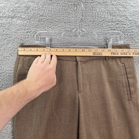 Dockers Pants Womens 10 Medium Brown Mid Rise Wide Flared Leg Preppy Careerwear - Picture 3 of 9